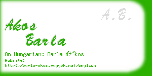 akos barla business card